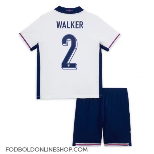 England Kyle Walker #2 Hjemme Trøje Børn EM 2024 Kortærmet (+ Korte bukser)